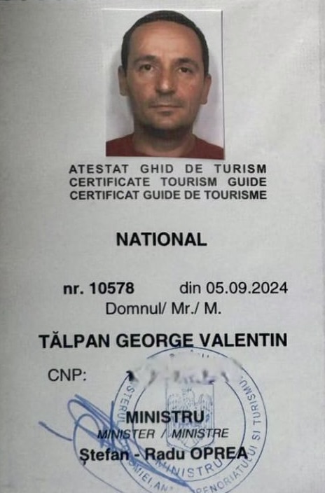Atestat ghid national Vali Talpan
